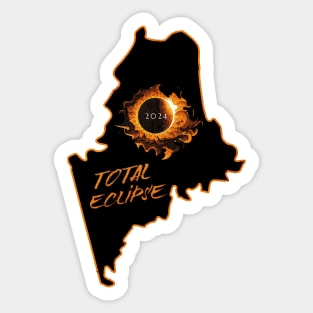 Total Eclipse 2024 Maine Sticker